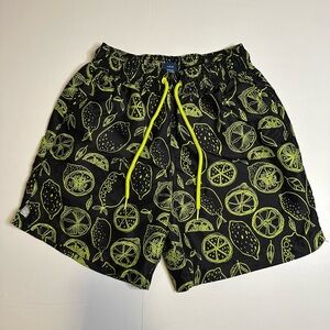 George Men’s Quick Dry Board‎ Shorts Swim Trunk Small 28-30 Lined Green Citrus